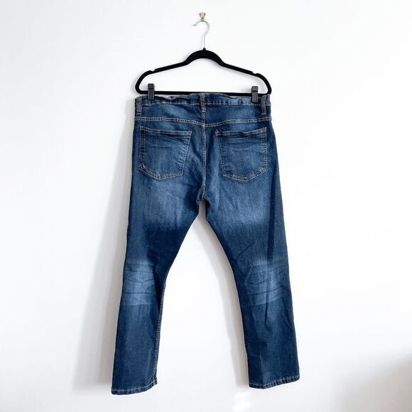 Paper Denim & Cloth Mens Denim Jeans Straight Mid Rise Blue Wash 36/30 - Picture 2 of 9